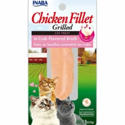 Inaba Cat Grilled Chicken Fillet in Crab Flavoured Broth Meal Topper Treat - 6-Pack Outlet