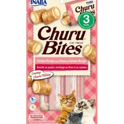 Inaba Cat Treats Chicken Wraps with Tuna & Salmon Churu filling - 18 x 10g Tubes Discount