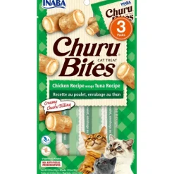 Inaba Cat Treats Chicken Wraps with Tuna Churu filling - 18 x 10g Tubes Hot