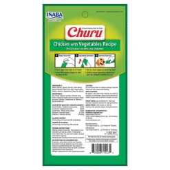 Inaba Dog Churu Meal Topper Treat - Creamy Chicken & Vegetable - 24 x 14g Tubes Clearance