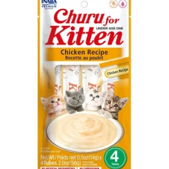 Inaba Kitten Churu Meal Topper Treat - Creamy Chicken Recipe 24 x 10g Tubes Outlet