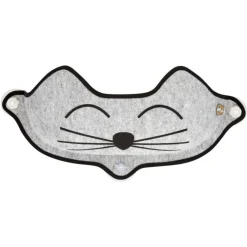 K&H EZ Mount Cat Window Seat Hammock - Grey with Cat's Face - Holds up to 27kg Best