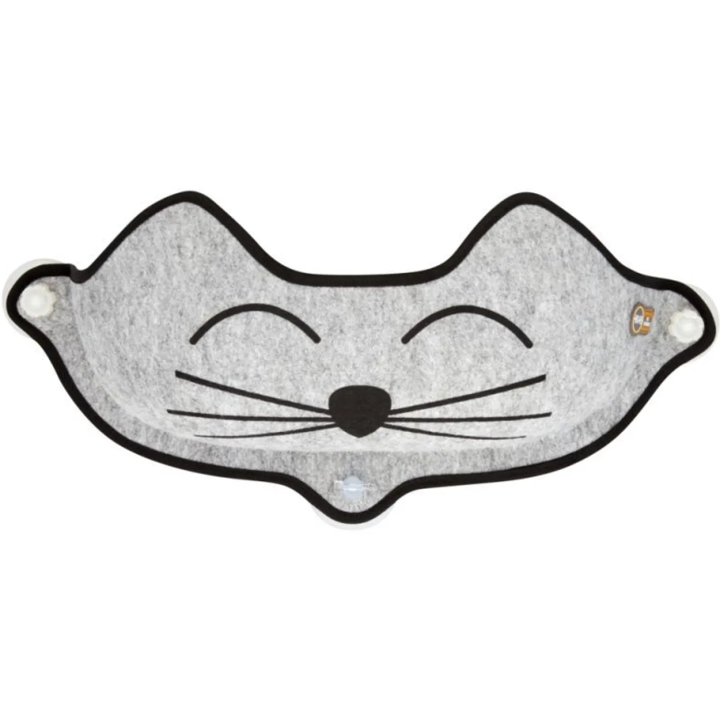 K&H EZ Mount Cat Window Seat Hammock - Grey with Cat's Face - Holds up to 27kg Best