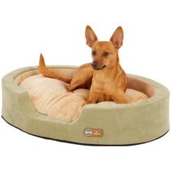 K&H Thermo Snuggler Low-Voltage Heated Pet Bed for Cats & Dogs in Sage Green Outlet