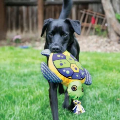 KONG Aloha Turtle Canvas Squeaker Tug Dog Toy Discount