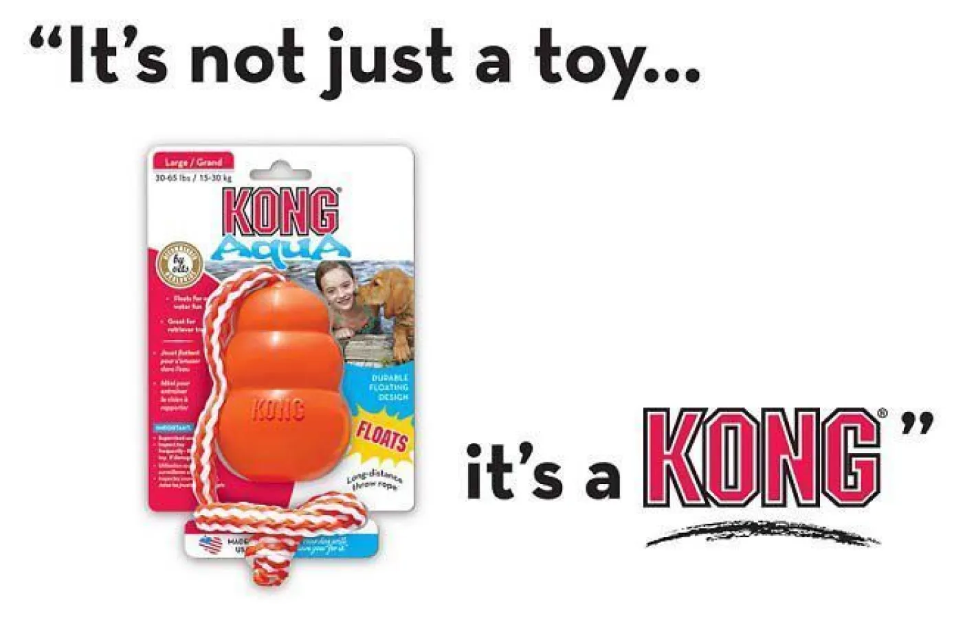 KONG Aqua Classic Shape Fetch Dog Toy on a Rope Online