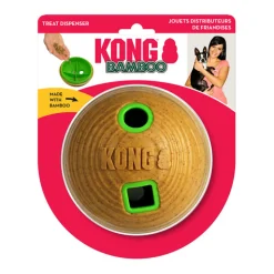 Kong Bamboo Food Ball & Treat Dispenser for Dogs New