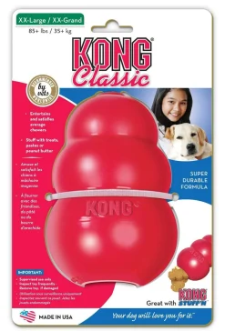 KONG Classic Red Stuffable Non-Toxic Fetch Interactive Dog Toy Best