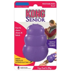 KONG Classic Senior Dog Toy & Treat Dispenser for Older Dogs Clearance