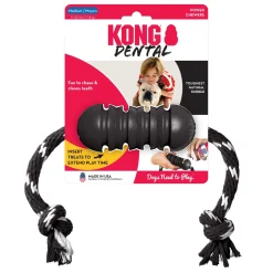 KONG Extreme Dental Tough Dog Toy with Rope - Medium Outlet