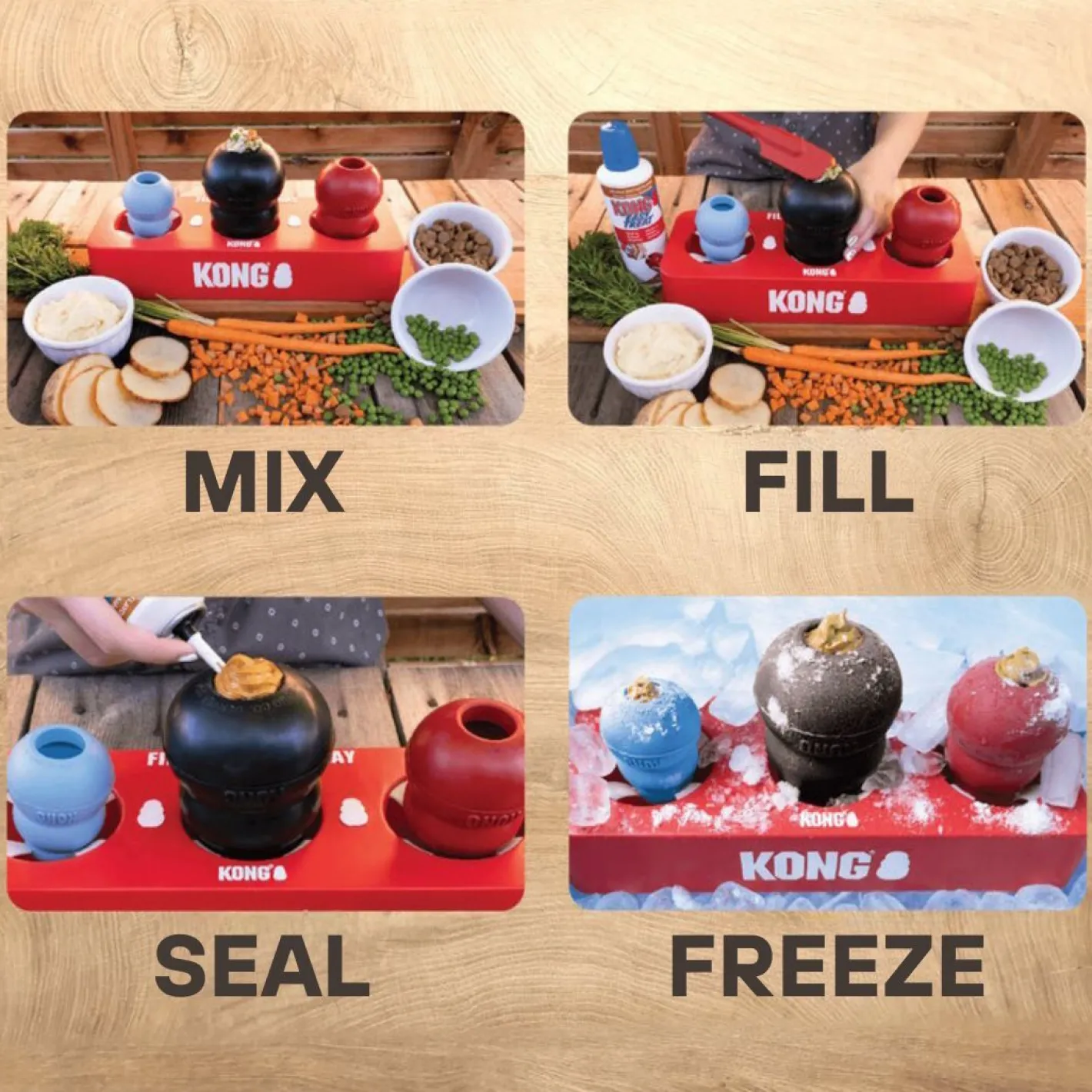 Kong Fill or Freeze Tray for Classic & Extreme Dog Toys New