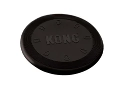 KONG Flyer Frisbee Extreme Black Non-Toxic Rubber Fetch Dog Toy Clearance