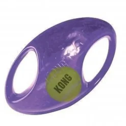 KONG Jumbler Rubber FootBall with Hidden Tennis Ball Dog Toy Best