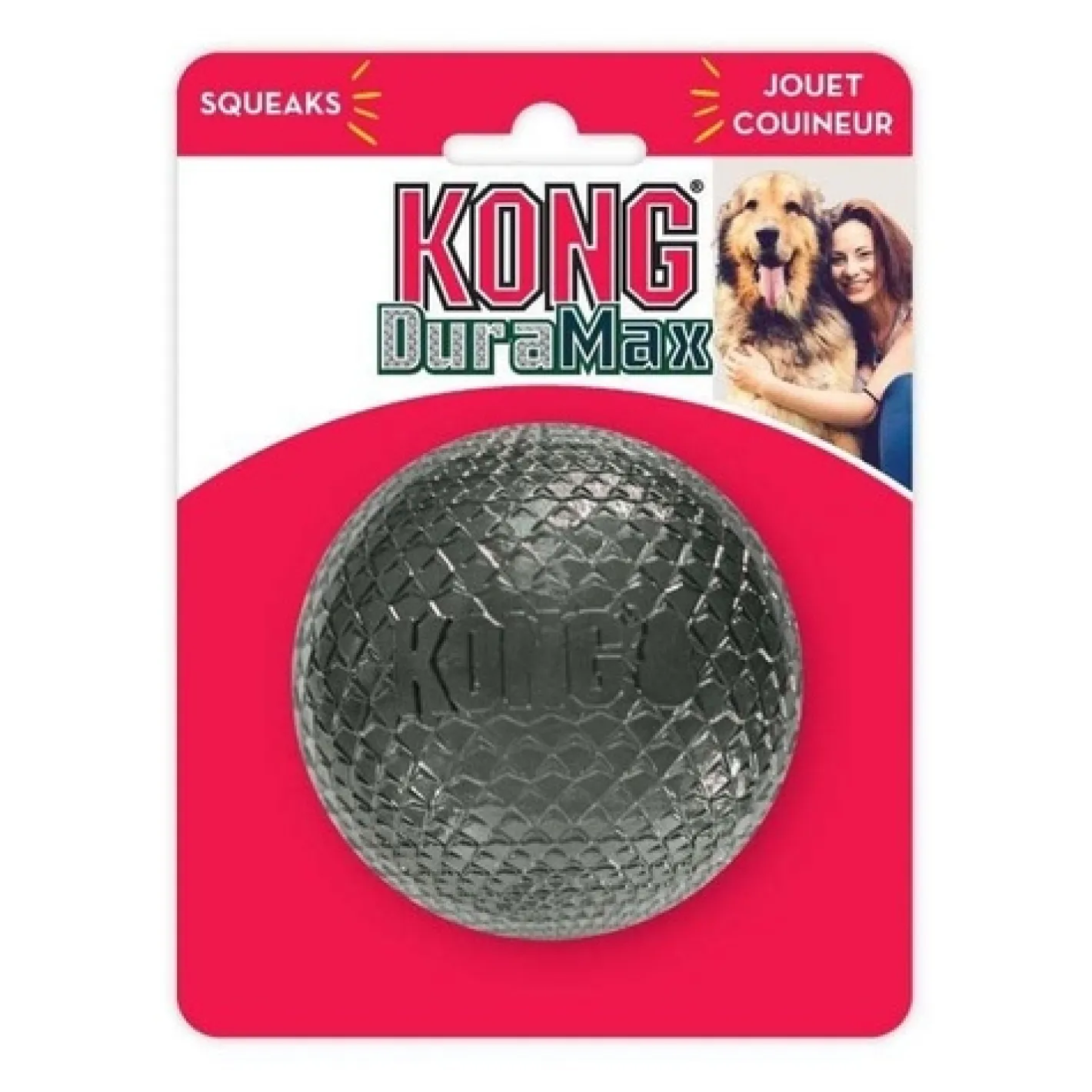 KONG K-100 DuraMax Ball Tough Squeaker Bounce Dog Toy Discount