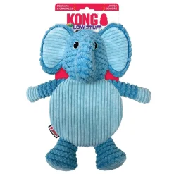KONG Low Stuff Crackle Tummiez Plush Textured Squeaker Dog Toy - Elephant New
