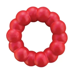 KONG Natural Red Rubber Ring Dog Toy for Healthy Teeth & Gums Hot