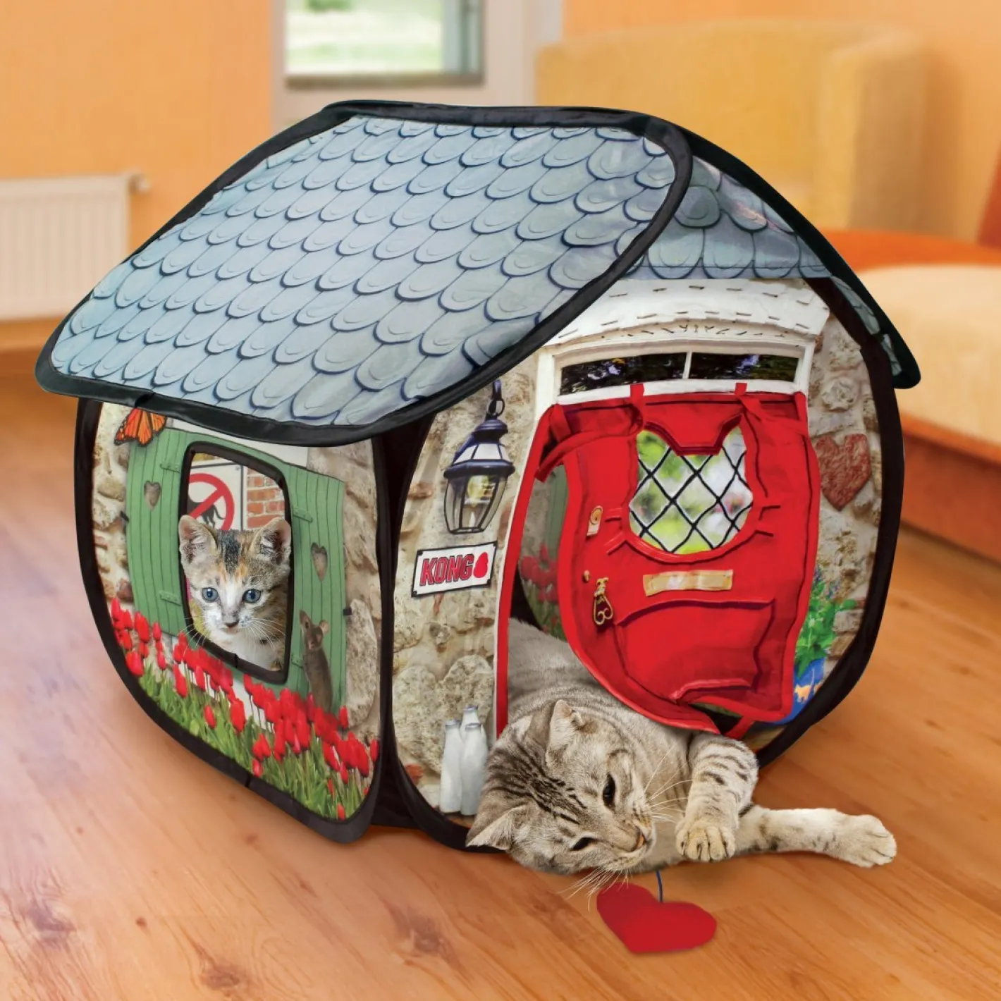 KONG Play Spaces Bungalow Pop-Up Cat House Discount