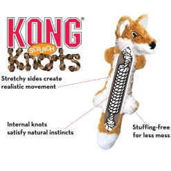 KONG Scrunch Knots No Stuffing Dog Toy Squirrel Clearance