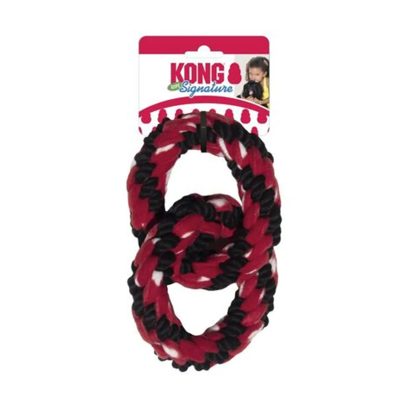 KONG Signature Rope Double Ring Extra Large Rope Tug Toy for Dogs New