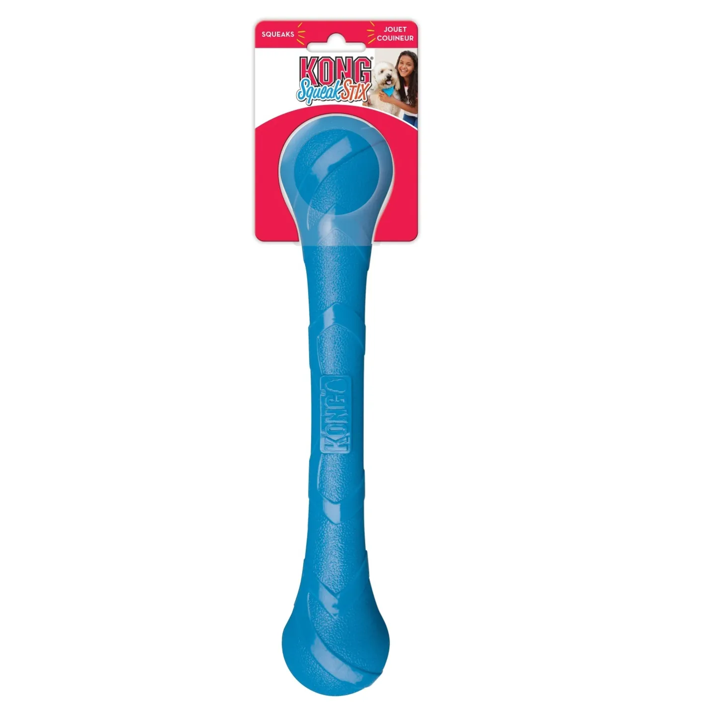 KONG Squeakstix - Toss and Fetch Squeaker Safe Stick Dog Toy - Medium Fashion