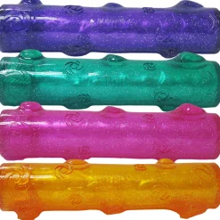 KONG Squeezz Crackle Textured Fetch Stick Dog Toy in Assorted Colours Clearance
