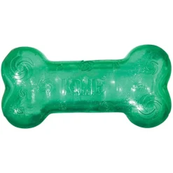KONG Squeezz Crackle Textured Glitter Bone Dog Toy in Assorted Colours Outlet