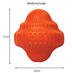 KONG Squeezz Orbitz Spin Top Squeaker Dog Toy - Pack of 3 Assorted Colours Outlet