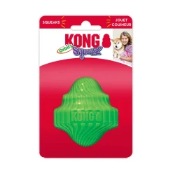 KONG Squeezz Orbitz Spin Top Squeaker Dog Toy - Random Colour - S/M Clearance