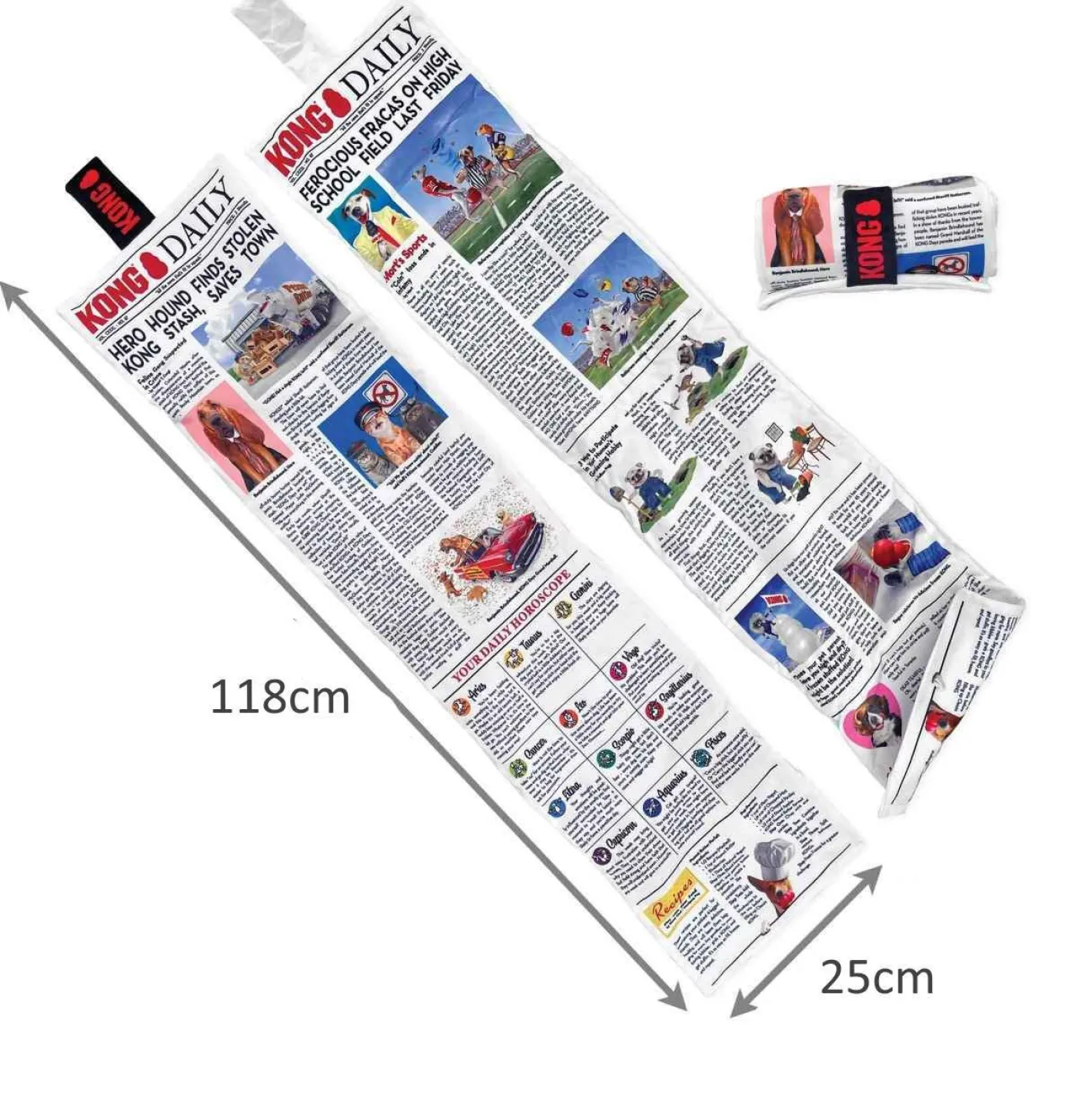 Kong Super Large Plush Squeaker Dog Toy Newspaper 90cm Outlet