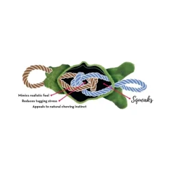 KONG Tugger Knots Tug & Fetch Dog Toy - Medium/Large Frog Sale