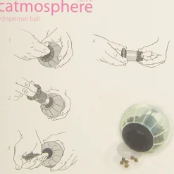 Kruuse Catrine Catmosphere Treat Dispensing Cat Ball Toy in Pink or Black Sale