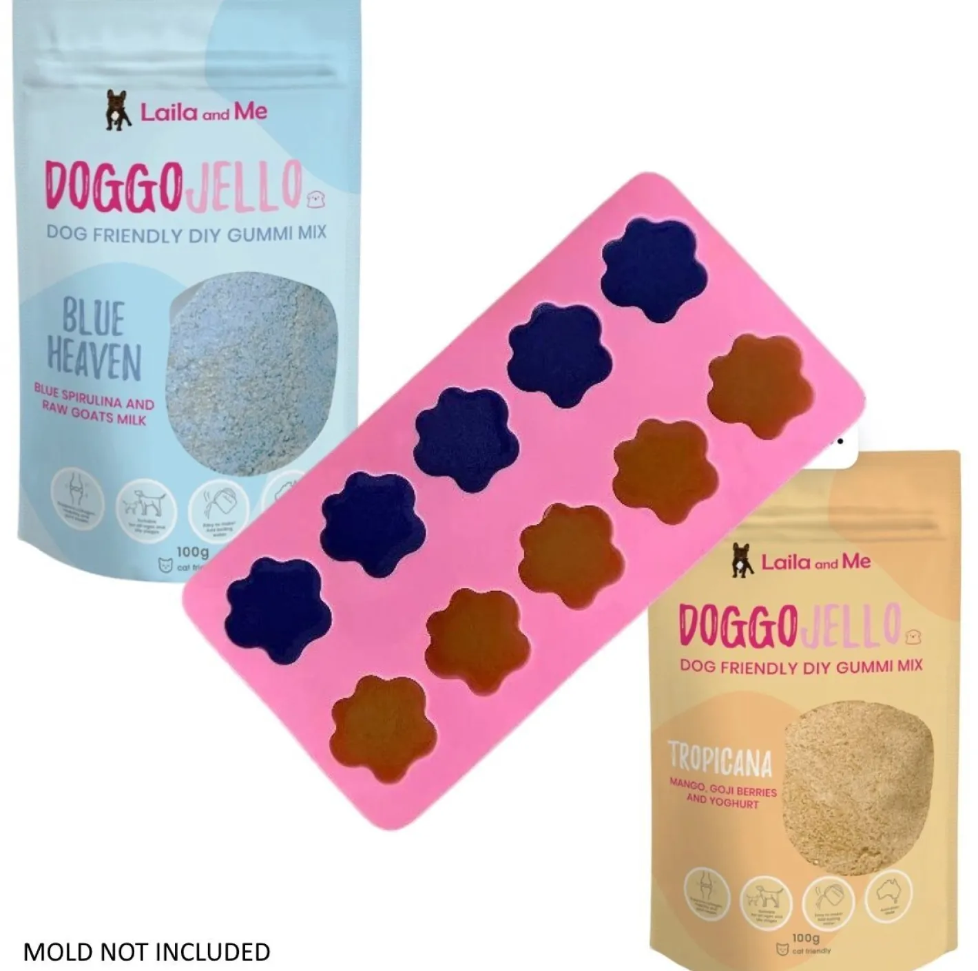 Laila & Me DoggoJello with Blue Spirulina and Raw Goats Milk - Tropicana Discount