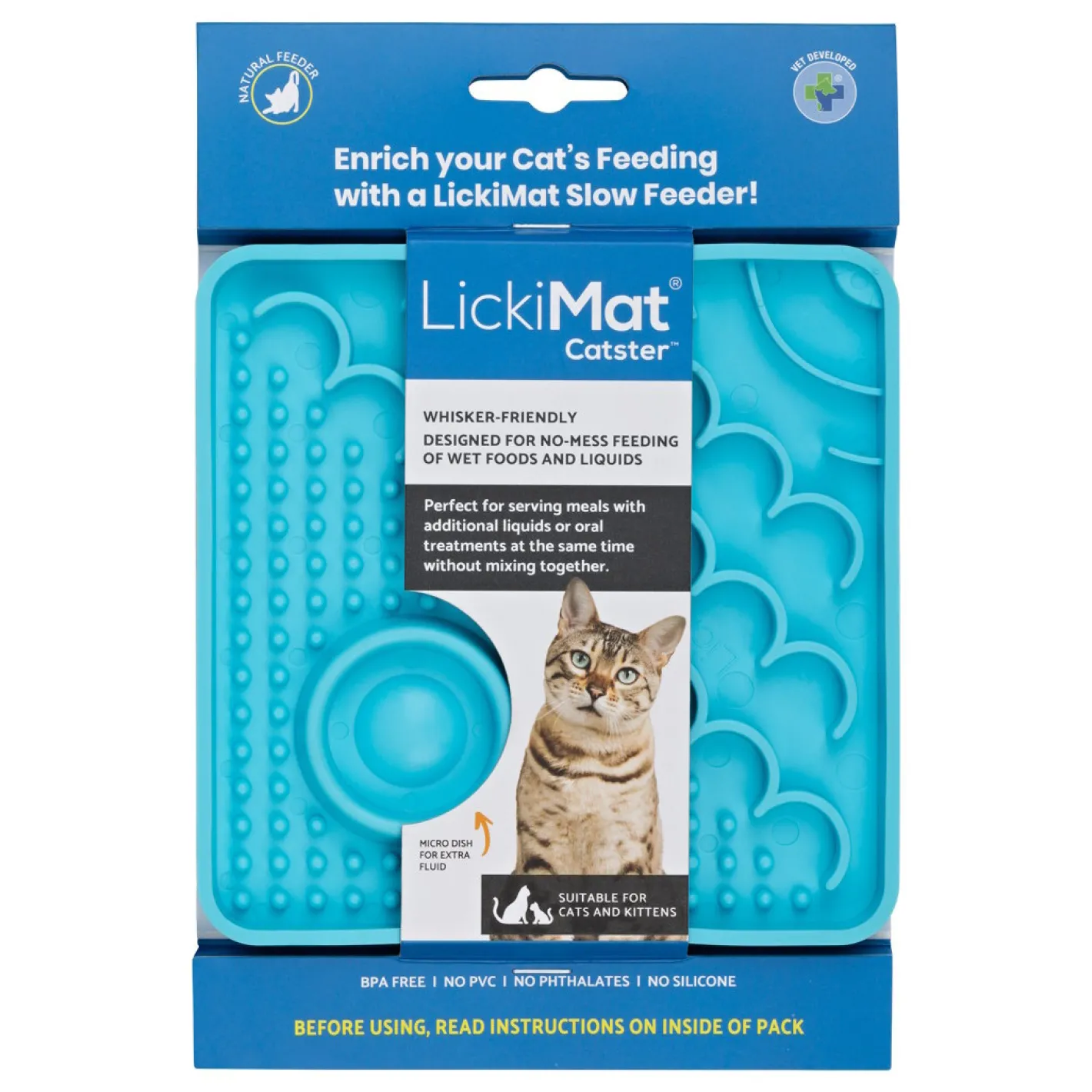Lickimat Catster Slow Food Bowl Anti-Anxiety Mat for Cats Clearance