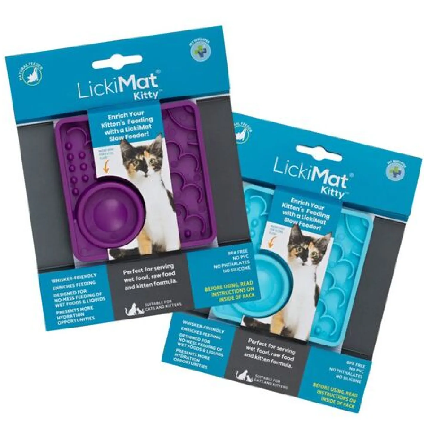 Lickimat Kitty Slow Food Bowl Anti-Anxiety Mat for Kittens New