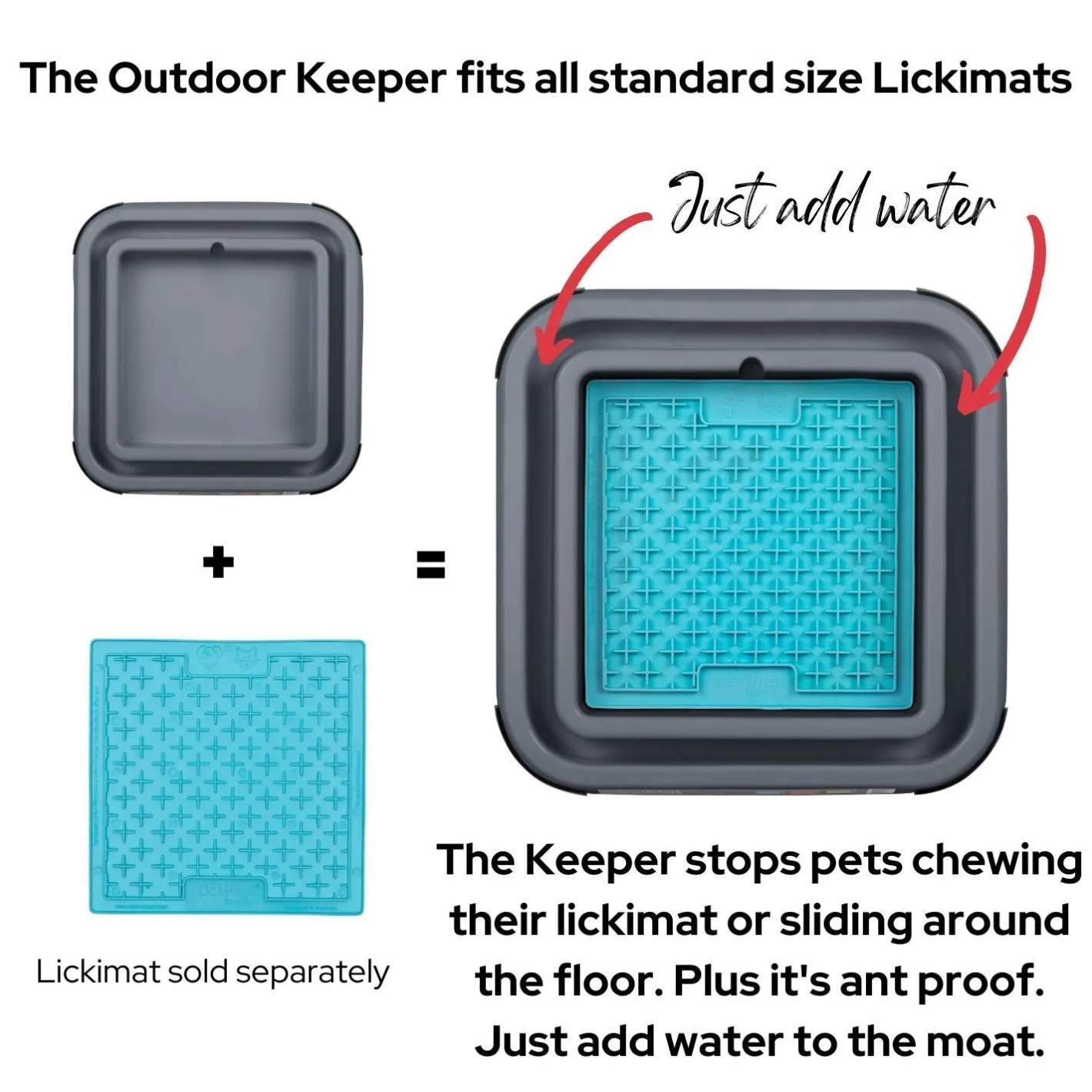 Lickimat Outdoor Keeper Bundle Ant-Proof Slow Dog Feeder with 3 Bonus s Clearance