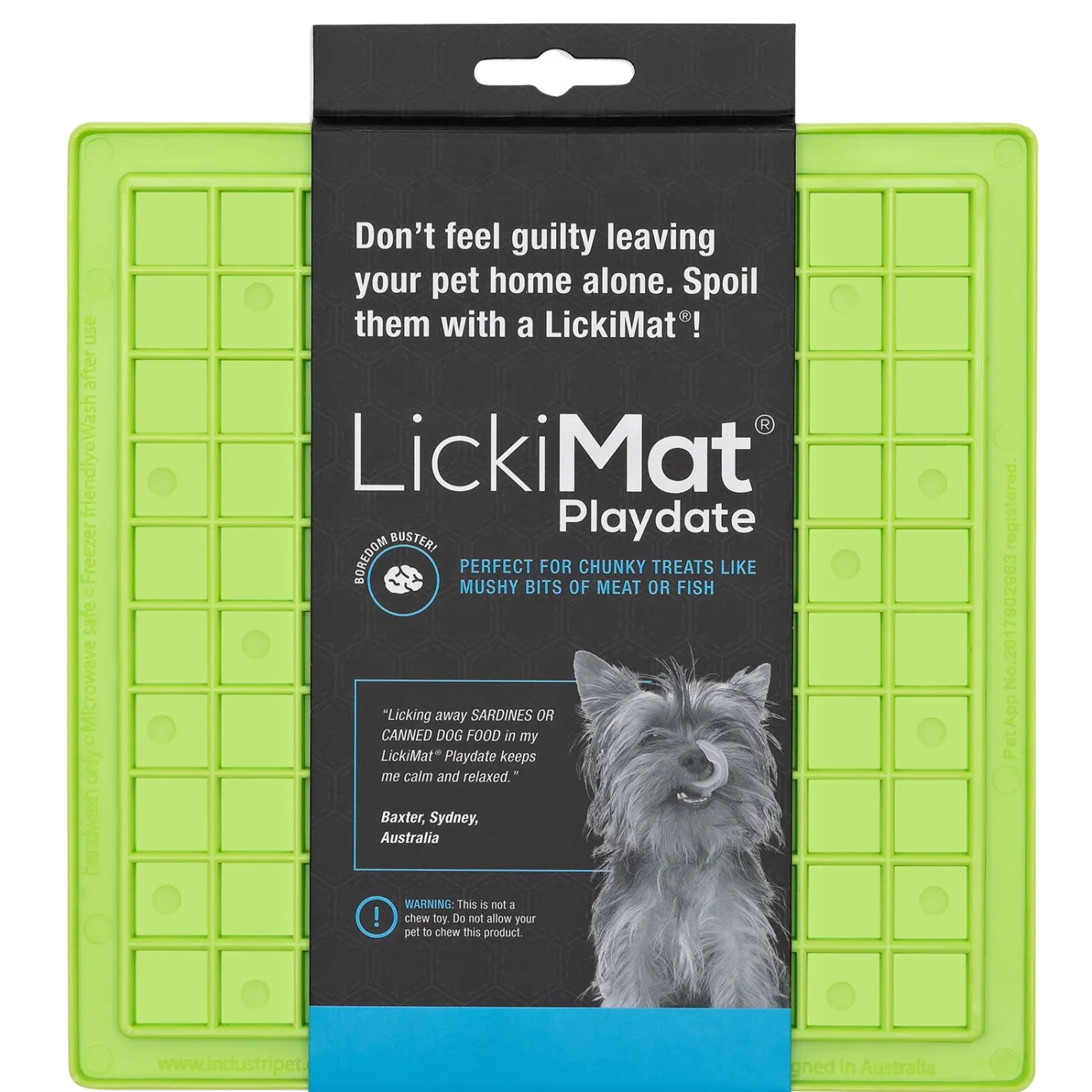 Lickimat Playdate Original Slow Food Licking Mat for Cats & Dogs Best