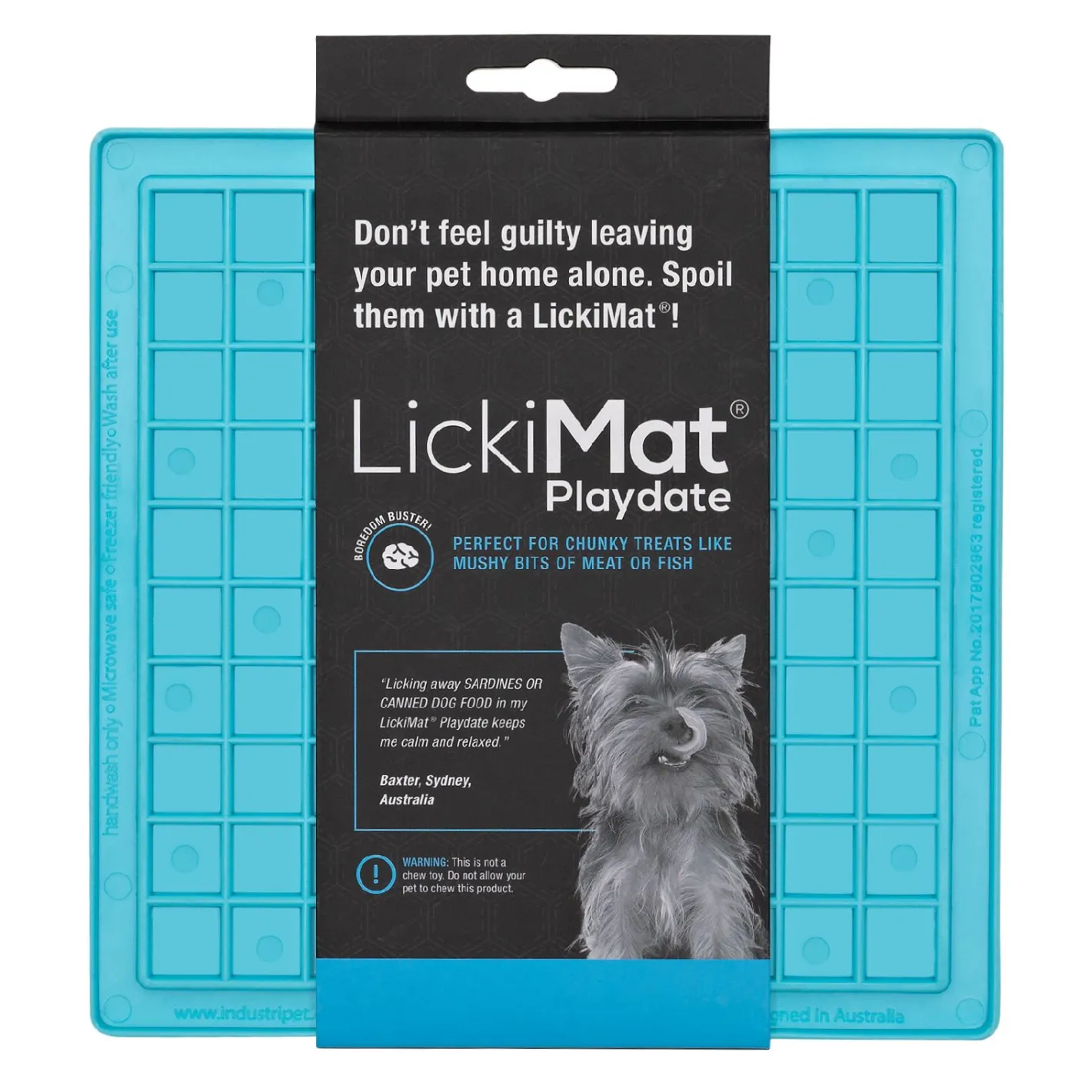 Lickimat Playdate Original Slow Food Licking Mat for Cats & Dogs Best