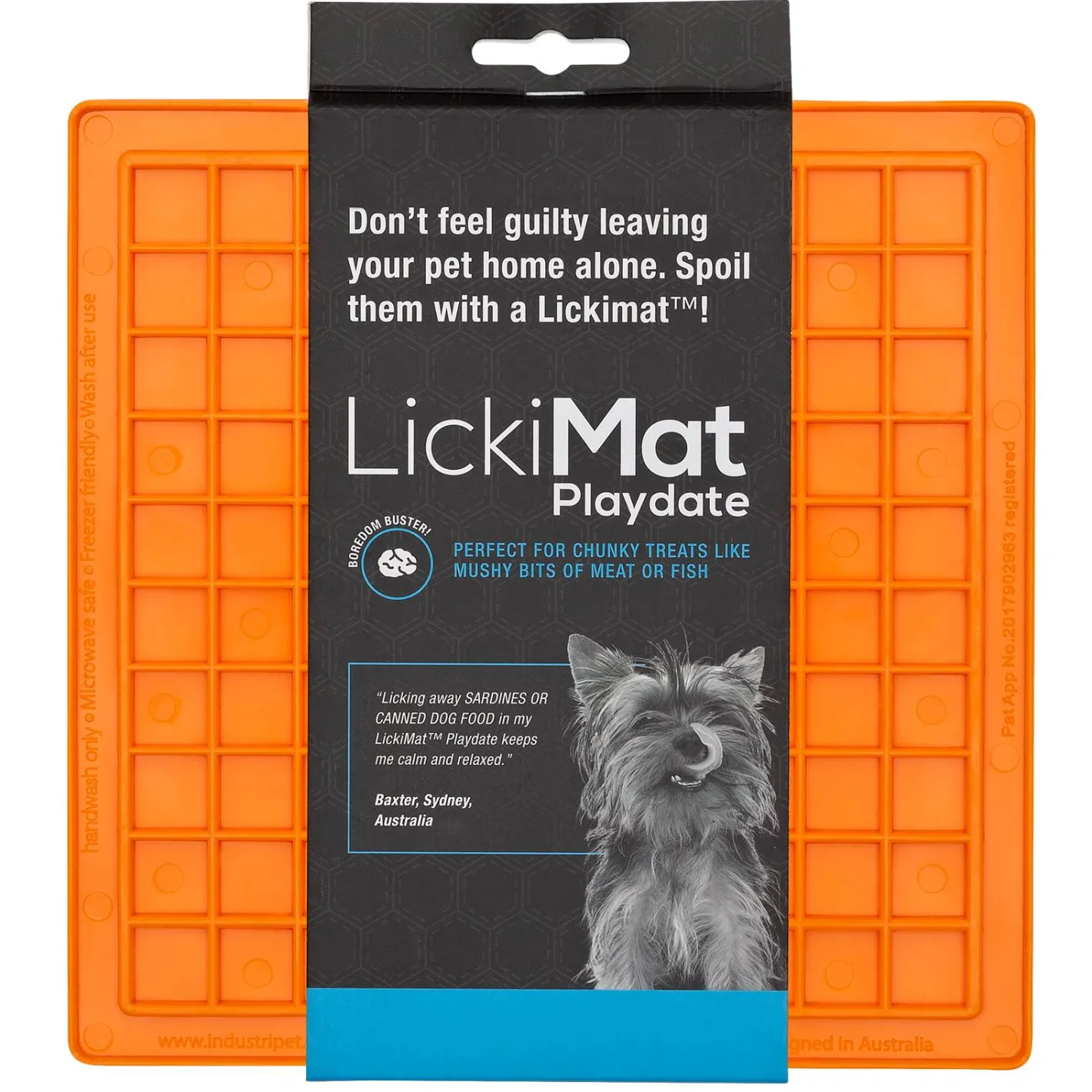 Lickimat Playdate Original Slow Food Licking Mat for Cats & Dogs Best