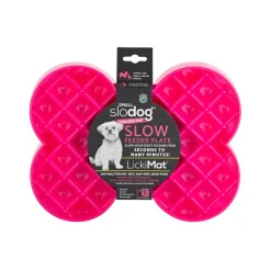 Slodog Lickimat No Gulp Bone-Shaped Slow Food Bowl for Dogs - For Small Dogs +BONUS TREATS Clearance