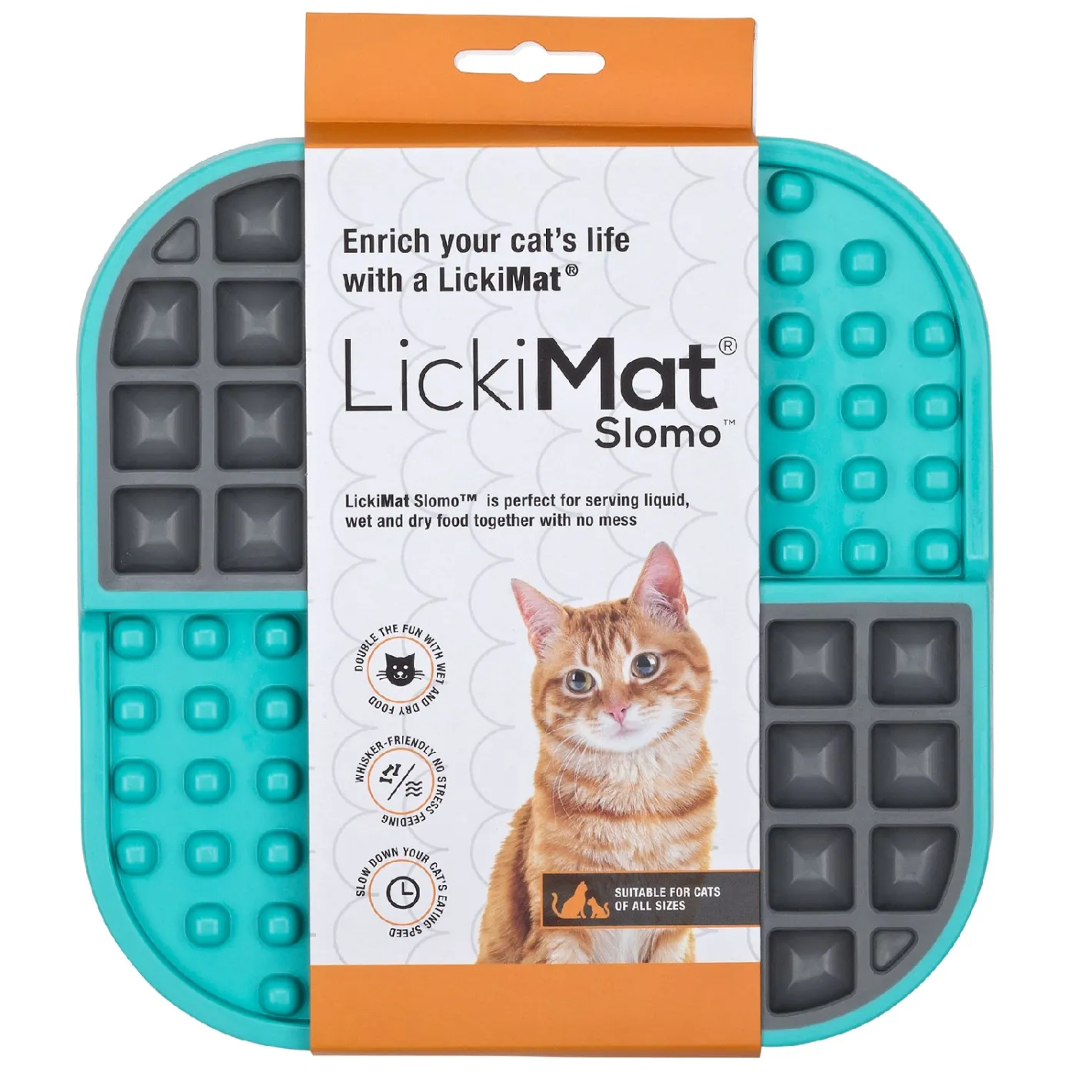 Lickimat Slomo Wet & Dry Double Slow Food Cat Bowl Fashion