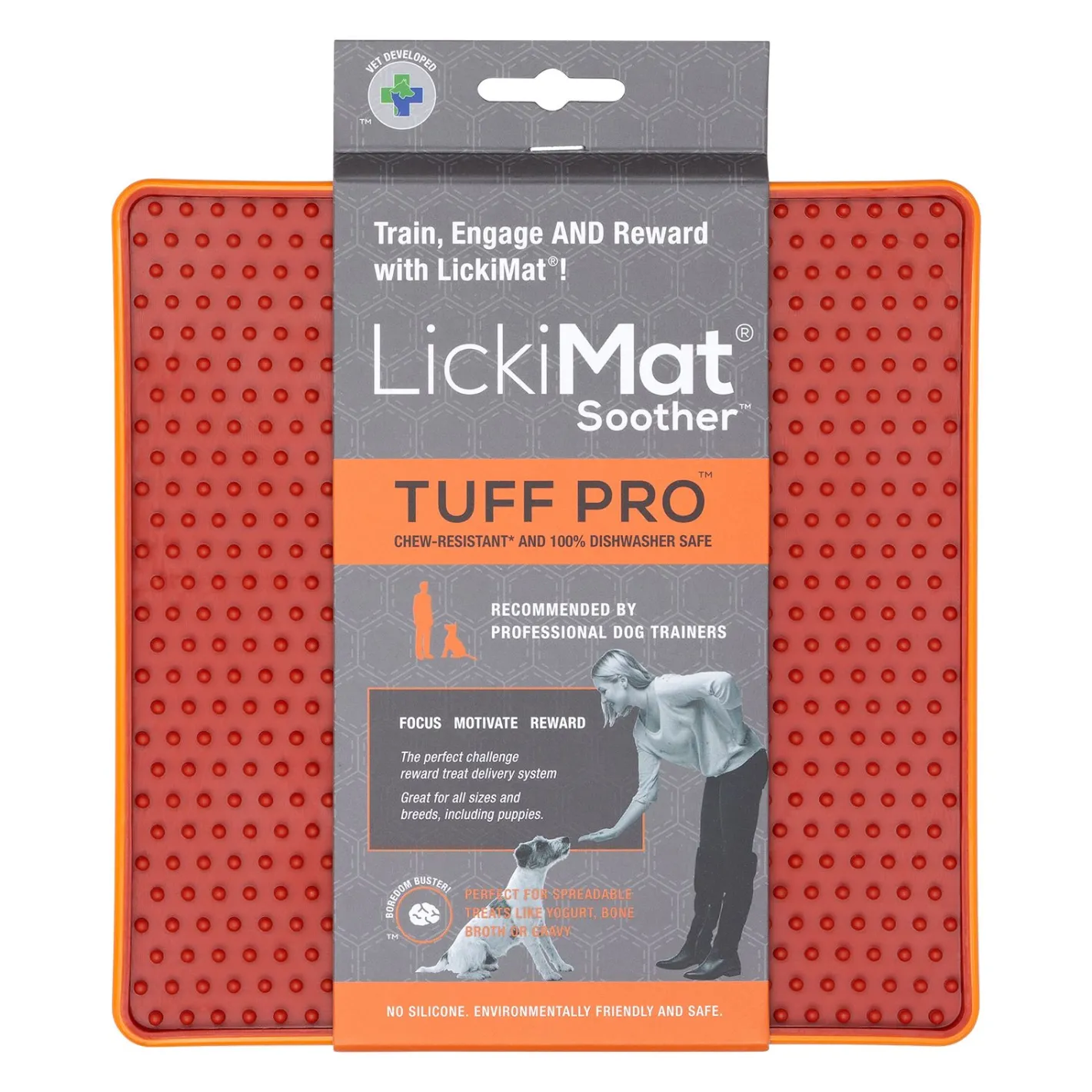 Lickimat Soother PRO Tuff Slow Food Licking Mat for Dogs Best