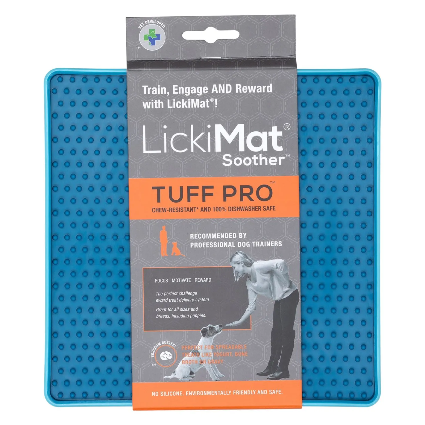 Lickimat Soother PRO Tuff Slow Food Licking Mat for Dogs Best