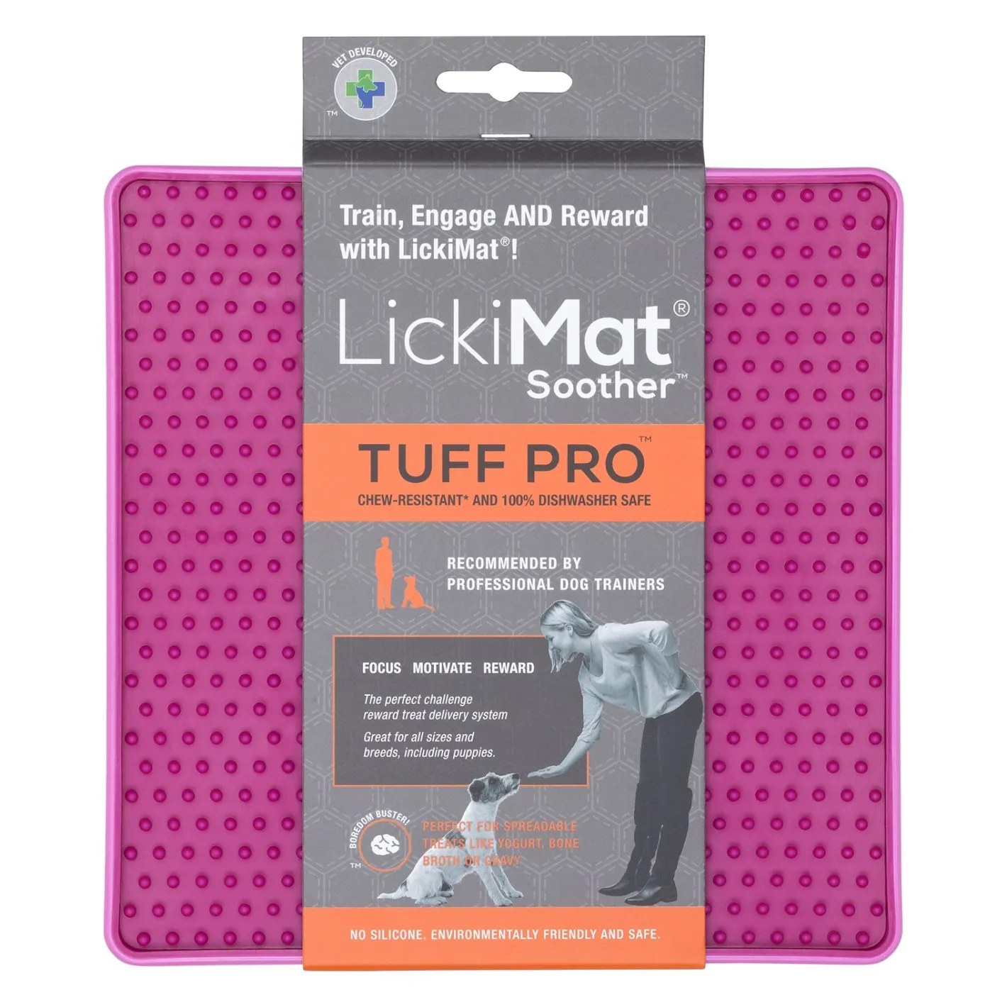 Lickimat Soother PRO Tuff Slow Food Licking Mat for Dogs Best