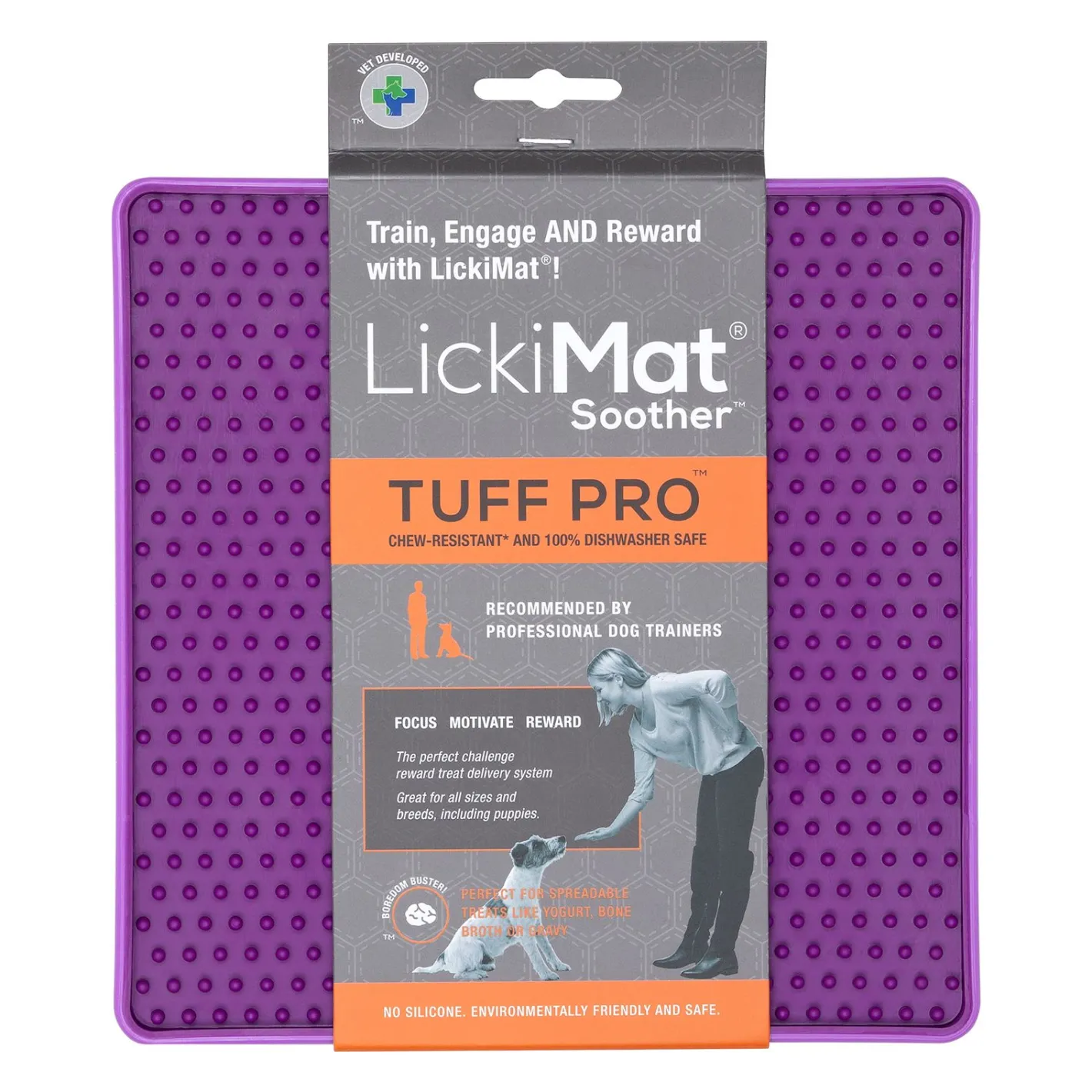 Lickimat Soother PRO Tuff Slow Food Licking Mat for Dogs Best