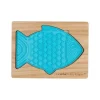 Lickimat  Wooden Eco Slow Feeder Keeper - For Fish Shaped Lick Mats Fashion