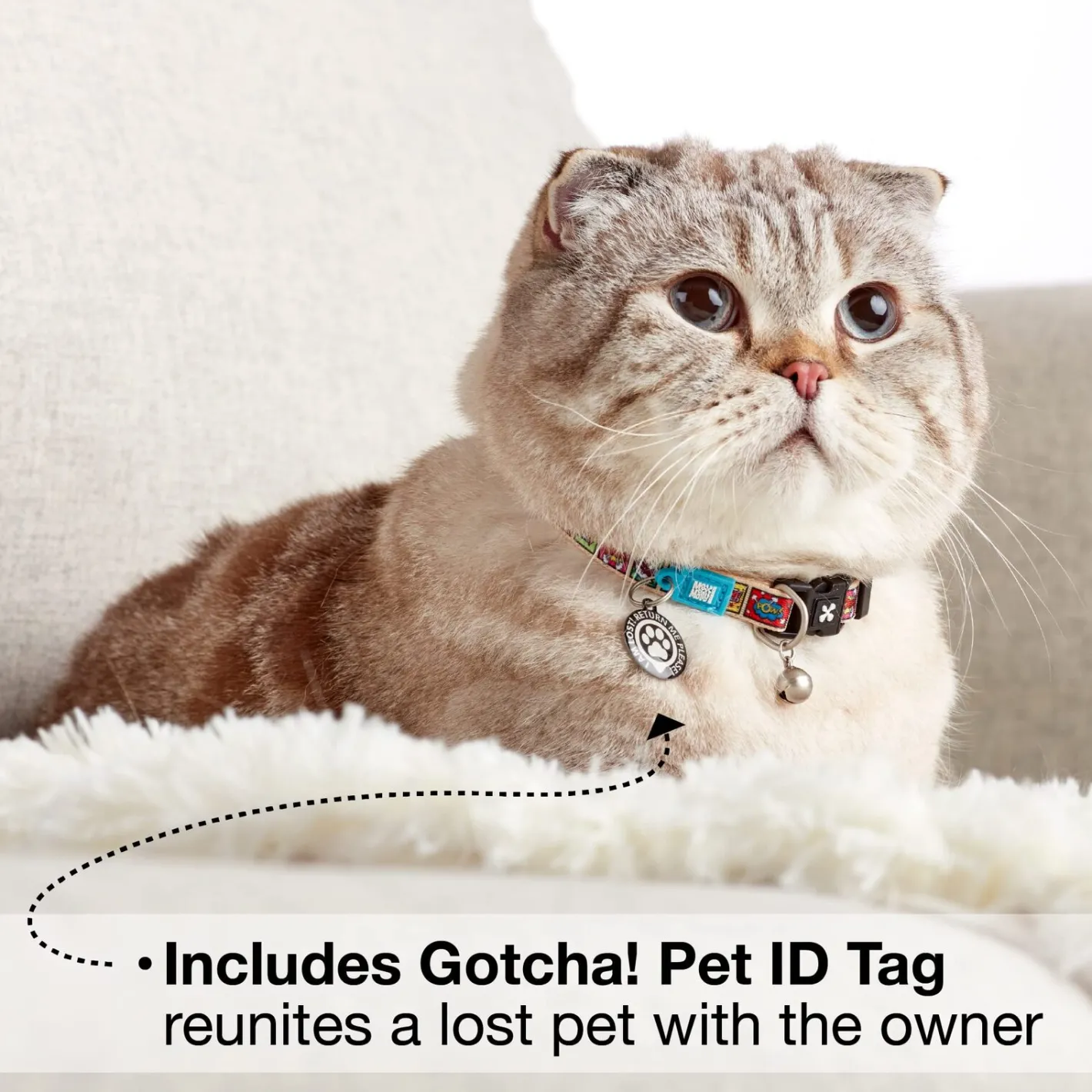 Max & Molly Smart ID Cat Collar - Sailor Clearance