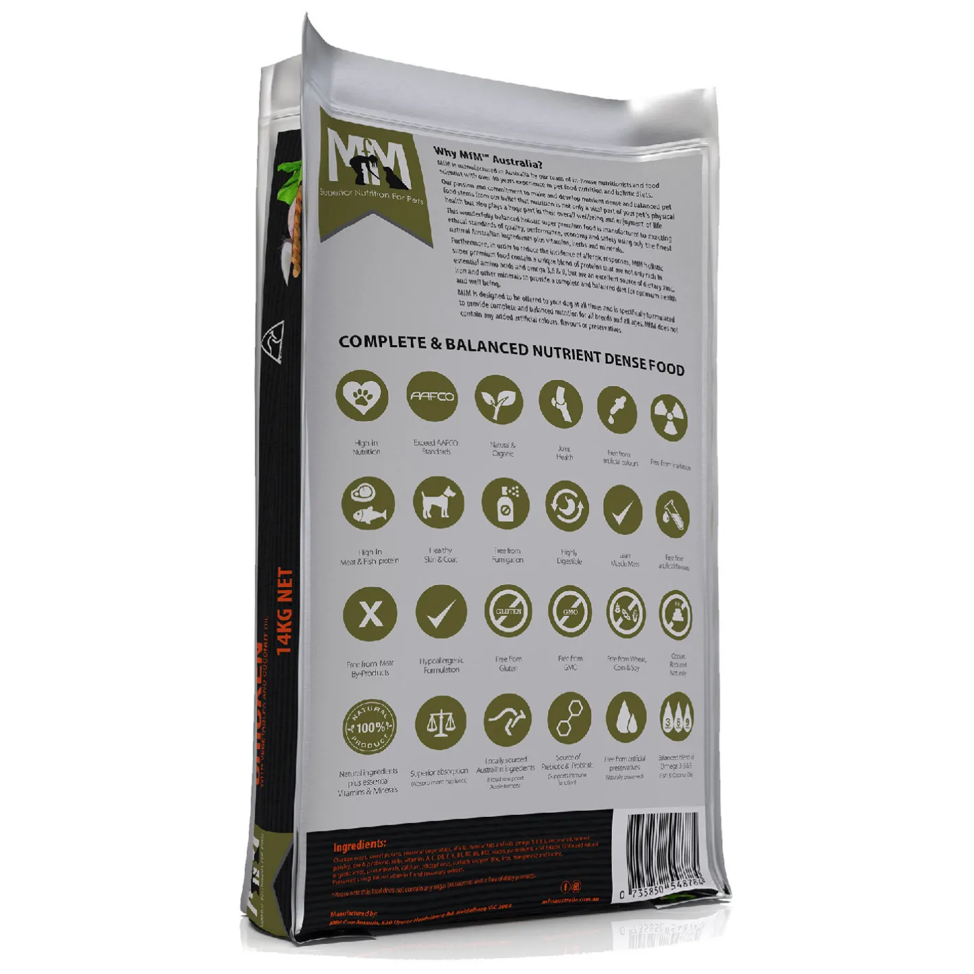 Meals for Mutts Single Ingredient Grain Free Dry Dog Food - Chicken 14kg Hot