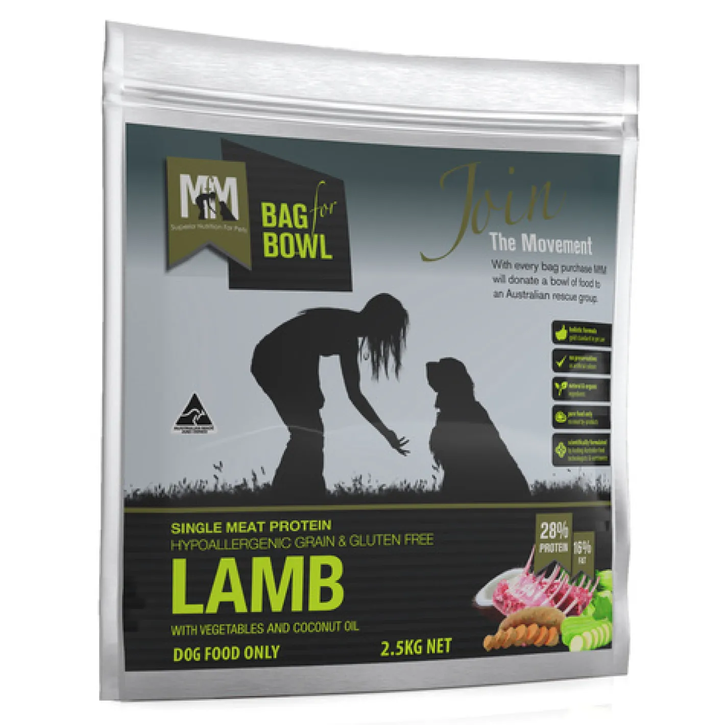 Meals for Mutts Single Ingredient Grain Free Dry Dog Food - Lamb 2.5kg Outlet