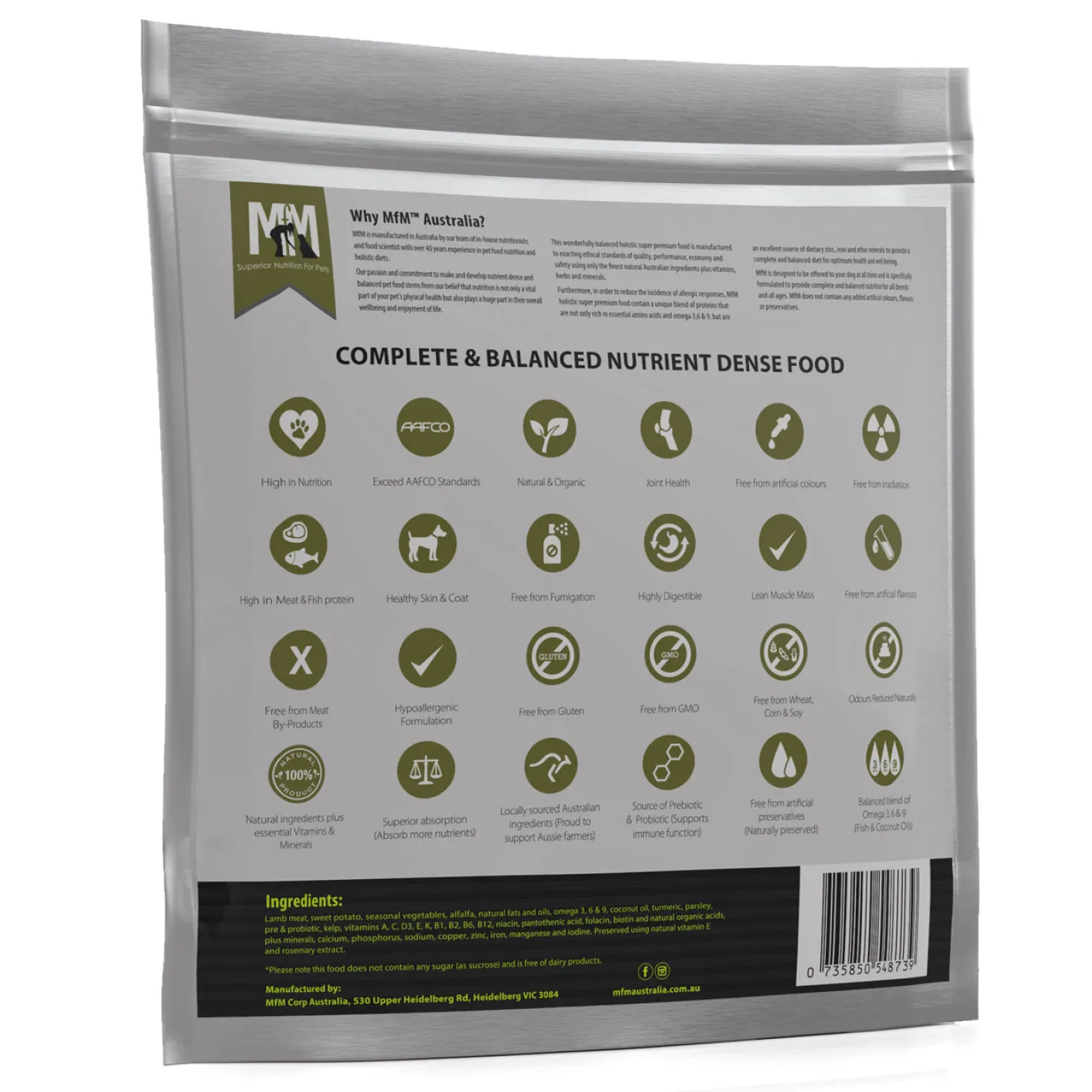 Meals for Mutts Single Ingredient Grain Free Dry Dog Food - Lamb 2.5kg Outlet