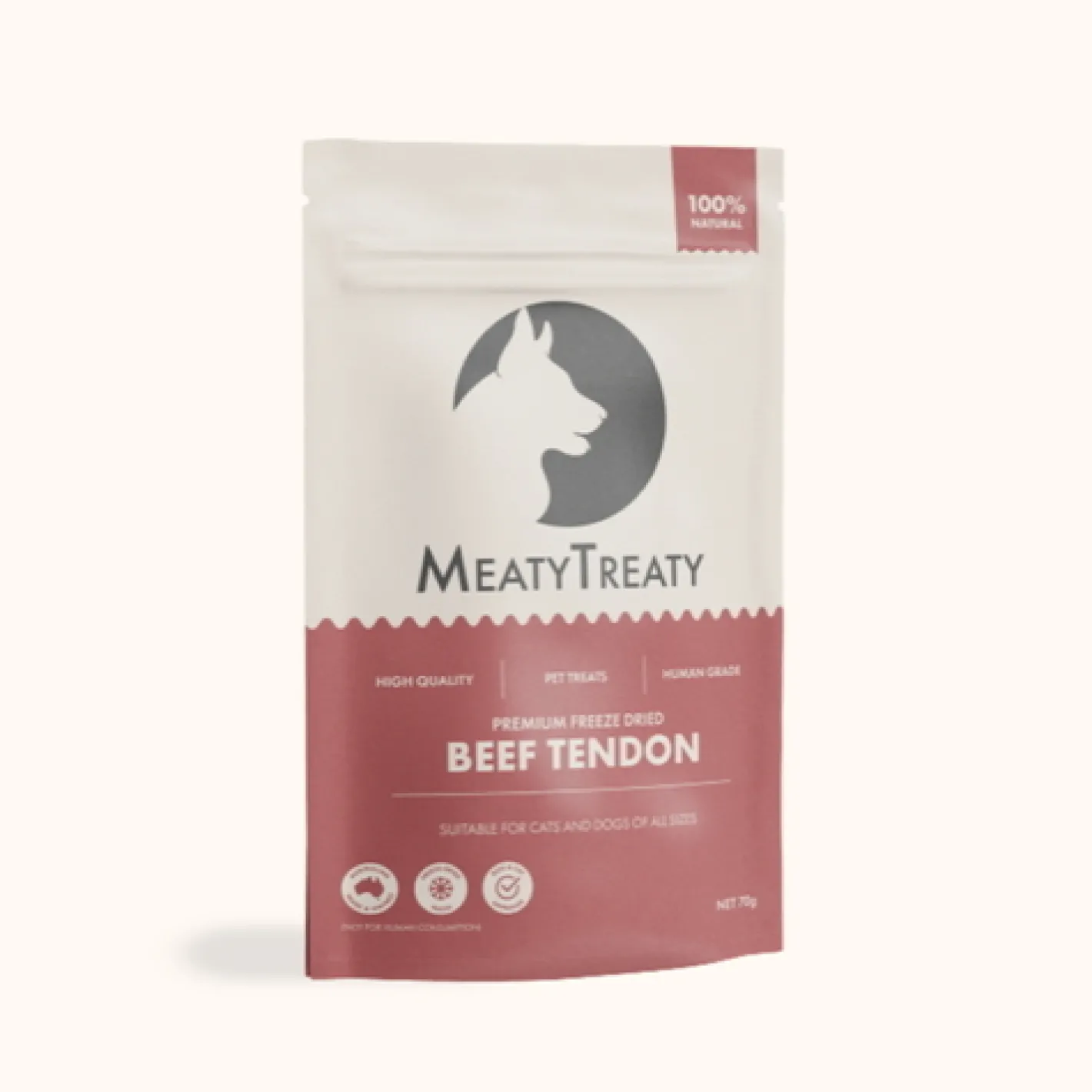 Meaty Treaty Australian Freeze Dried Beef Tendon Dog Treats 70g Discount